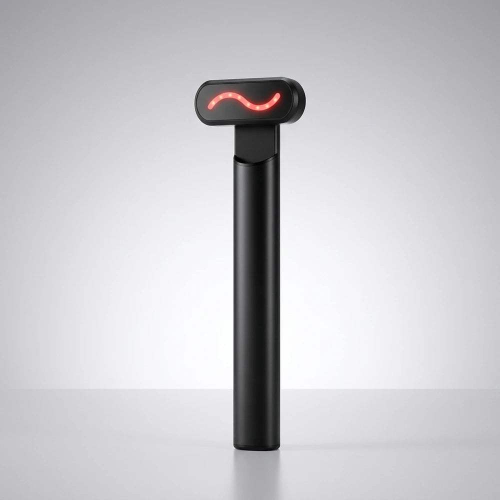 4-in-1 Skin Care Massager - LED Red Light Therapy Wand for Face and Eyes