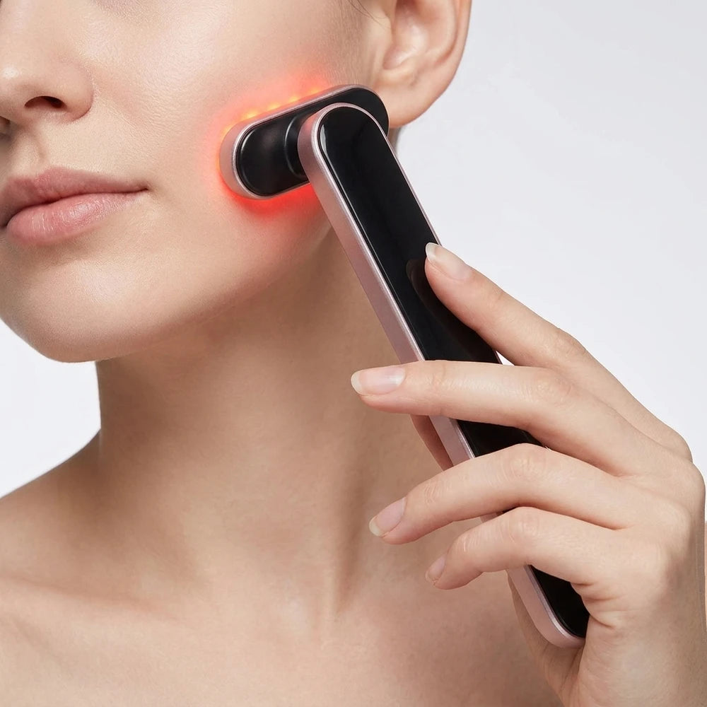 Red Light Therapy Wand - 3-in-1 LED Device with Heat for Face and Neck