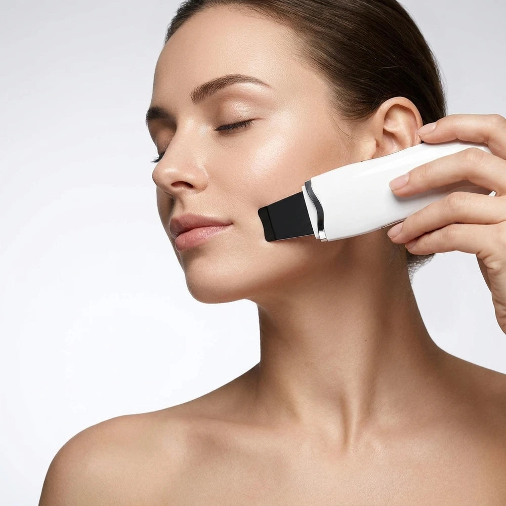 3-in-1 Ultrasonic Skin Scrubber - Deep Pore Cleansing Facial Spatula