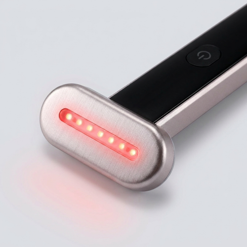 7-Color LED Facial Wand - Red Light Therapy with Heat and Microcurrent